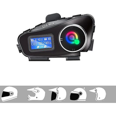 INTERFONO BLUETOOTH PER CASCO MOTO INTERFONO IMPERMEABILE IP65 MICROFONO Q58 MAX (1/5)