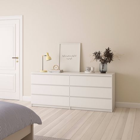 Dmora - Kommode Victoire, Wohnzimmerbuffet, Wohnzimmer-Sideboard, Moderne Küchen-Speisekammer, 154x50 h68 cm, Glänzendes Weiß (1/5)