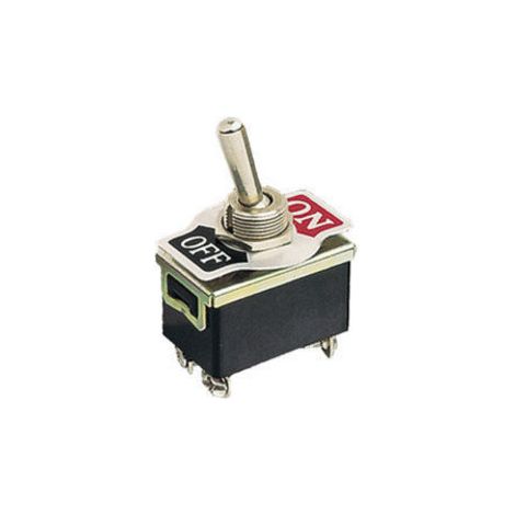 Zweipoliger Kippschalter 3-poliger Schraubanschluss ON-OFF-ON 10A/ 250VAC Electro DH 11.466.I/TP 8430552059140