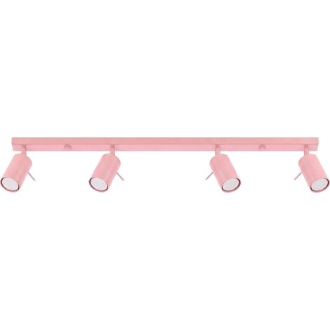 Plafones RING rosa acero 4xGU10 80cm Sollux (1/2)