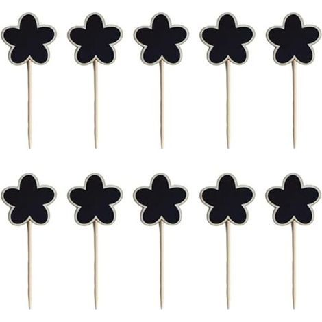 10 Pcs Panneau pour Plantes,Etiquette Jardin,étiquettes Ardoise,Etiquette Plante,Etiquette Potager Exterieur,en Bois,pour Jardin (1/4)