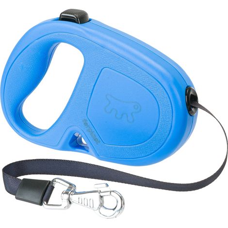 Ferplast FLIPPY ONE TAPE Laisse extensible avec sangle extensible pour chiens. Différentes tailles et couleurs.. Variante M - Misure: 16 x 3.4 x h 11 cm - Bleu (1/5)