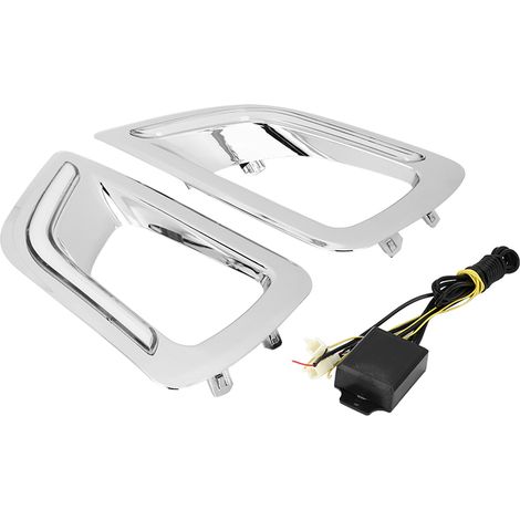 Feu avant de voiture, feux de jour 2Pcs Feu de jour deux couleurs avec clignotant adapté pour Nissan Navara NP300 15-18.