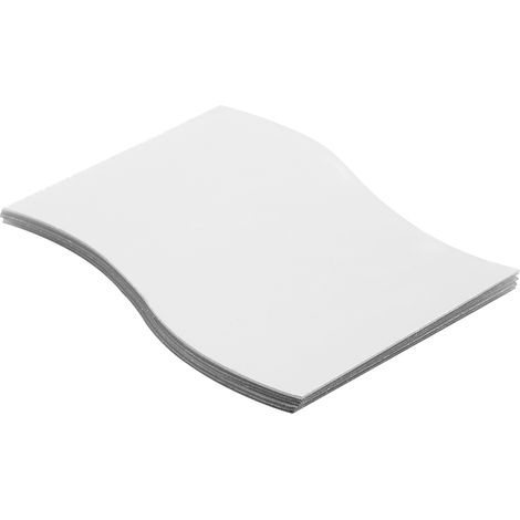 Lot de 6 stickers muraux miroir en forme de vagues, à combiner librement pour la décoration de la salle de bain. (1/5)