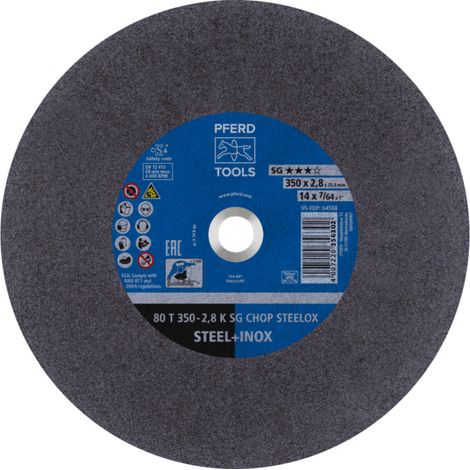 PFERD TOOLS Trennscheibe Metallkreissäge T 350x2,8x25,4 mm Leistungs-Li. SG CHOP STEELOX Stahl/Edelstahl 10 Stk