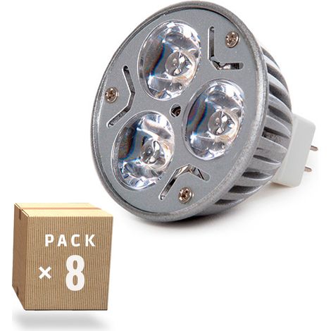 Confezione da 8 Lampadine LED GU5.3 6W 515Lm 3000ºK 40.000H [CA-MR16-9W-WW-PK8-AP] (1/4)