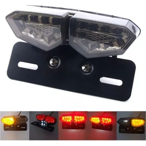 Motorrad-LED-Rücklicht, 21 LEDs, rot, 12 V DC, wasserdicht, universelles Bremslicht für Motorräder (1/5)