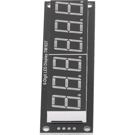 Module afficheur LED tubes numériques 6 chiffres 7 segments 0.56po puce driver TM1637 rouge accessoire (1/5)