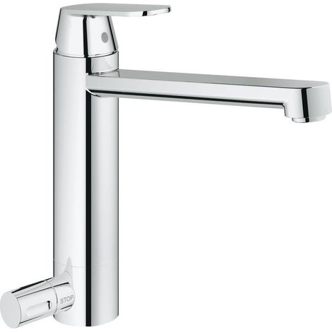GROHE EH-SPT-Batterie Eurosmart C 30195 mittelhoher Auslauf Absperrventil chrom (1/5)