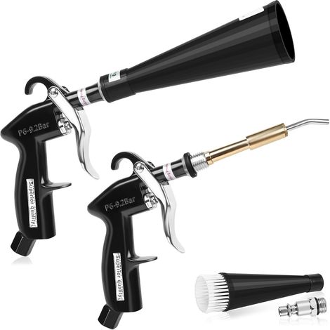 Pistolet à air comprimé : nettoyage à sec haute pression avec buse rotative 360° – Élimine rapidement la poussière des surfaces automobiles – Outil pneumatique de detailing (1/5)