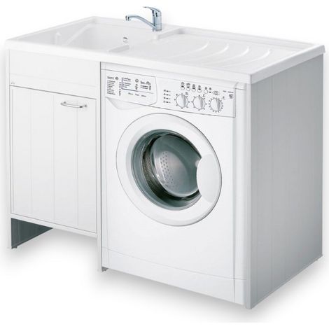 Mobile coprilavatrice 1 anta per montaggio lavatrice con lavatoio 109x60xH89 cm - Destra (1/2)