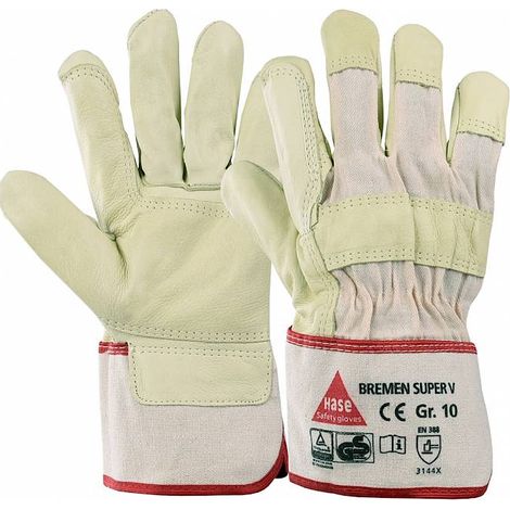 Hase Lederhandschuhe "Bremen Super V" 8