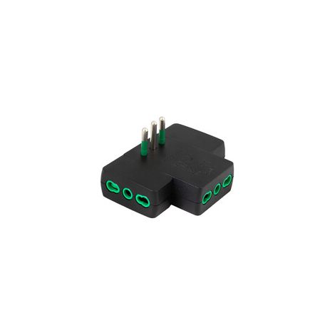 FME 87226RM ADATTATORE PIATTO 10A 3PR BIP C/LIMIT NERO