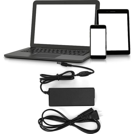 Alimentation avec câble et accessoires pour ordinateurs et tablettes, plage de tension d'entrée étendue 100-240 V, prise européenne (1/5)