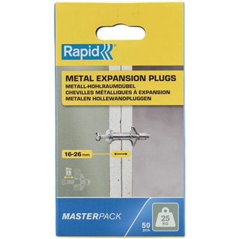 Scatola da 50 tasselli a espansione metallici ø8x46, carico fino a 25kg, M4x55 - (5001548) - Rapid
