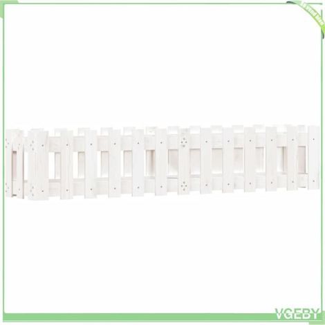 Lit surélevé de jardin - FAFEICY - 832488 - Bois de pin massif - Blanc - 150 x 30 x 30 cm (1/5)
