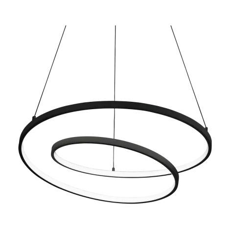 OZ LAMPADARIO A SOSPENSIONE LED SMD 47 W On-Off 5500 lm 4000 K D.60CM NERO