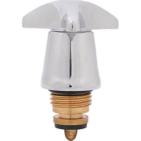 Schlösser Sanitär-Oberteil, mit 3-Sterngriff, Blau/Rot, DN15, 1/2, aus MS (1/2)
