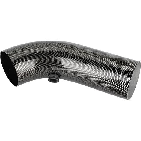 Tuyau d'admission d'air froid en acier aspect carbone 75mm entrée universel pour voiture (1/4)