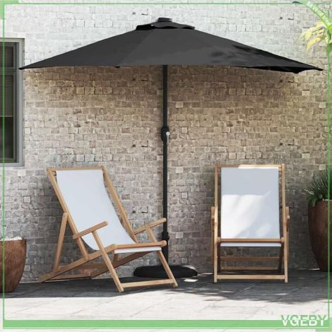 42003273 Parasol de jardin Noir 294 x 150 x 224 cm Polyester et Acier (1/5)