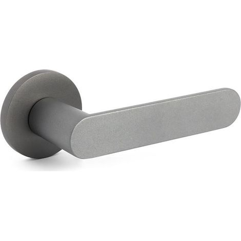 juego de manivelas con roseta aluminio. modelo shape 1320 ø50 acabado negro acabado antracita