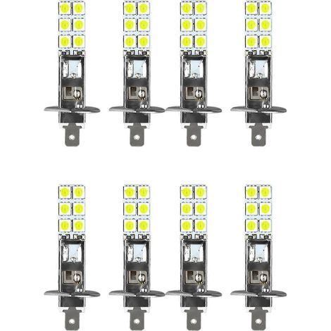 Kit de 8 ampoules LED H1 6000K Super White 80W pour phares antibrouillard et feux de route (1/5)