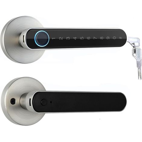 Serrure de porte intelligente TTLOCK Serrure Électronique Numérique Serrure De Porte À Empreinte Digitale Mot De Passe Biométrique Entrée Sans Clé Boutons De Porte Intellints Serrure For La Maison N'i (1/5)