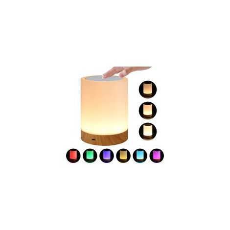 Lampe tactile LED pour chambre à coucher – Design respectueux des yeux (1/5)