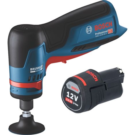 Bosch GWG 12V-50 S Smerigliatrice professionale a batteria 12 V 6 mm senza spazzole + 1x batteria ricaricabile 3,0 Ah - senza caricabatterie