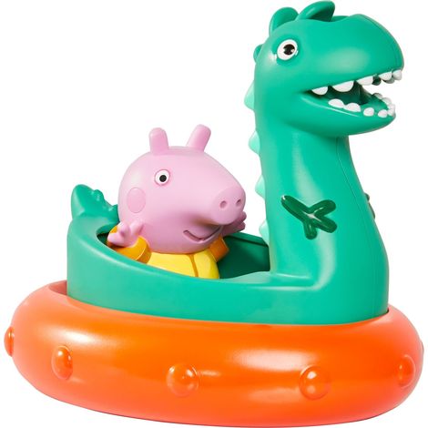 TOMY Toomies Peppa Pig George's Dinosaur Bath Float, Baby Bath Toys, Kids Bath Toys for Water Play, Fun Bath Accessories for Babies & Toddlers, Suitable for 18 Months, 2, 3 & 4 Year Olds (1/5)