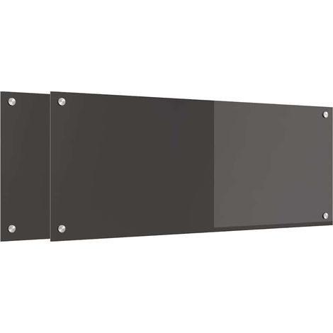 Salpicadero de cocina 2 pcs Gris oscuro 100 x 40 cm vidaXL