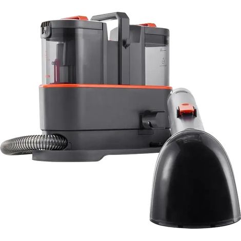 Macchina lavatappeti, design portatile, doppio serbatoio dell'acqua, grigio scuro (1/2)