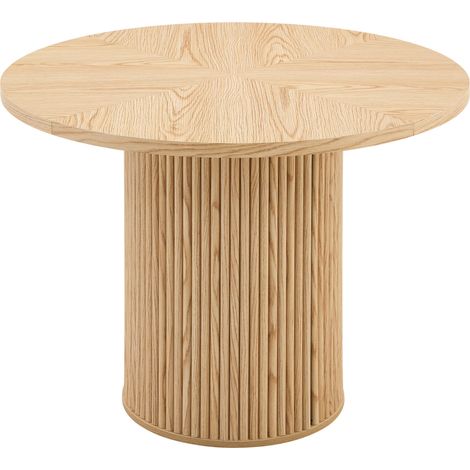 Runder Esstisch aus MDF Ø100 cm helle Holzoptik 4-6 Plätze MODENUIT (1/5)