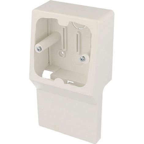 Support de prise pour plinthe électrique 80 x 25 – Boîtier non équipé pour prise 2P+T ou RJ45 – Pour câblage intérieur – Kopos