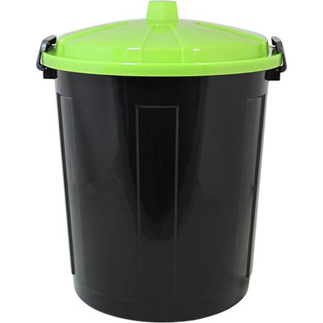 Pattumiera con coperchio verde chiusura antirandagismo odori 21lt bidone secchio casa cucina giardino locali commerciali (1/4)