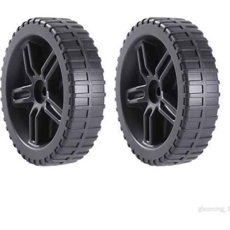 Roues de gril - Barbecue - 2 pièces - Diamètre trou 10mm - Résistantes à l\\'usure - Plastique-Résine
