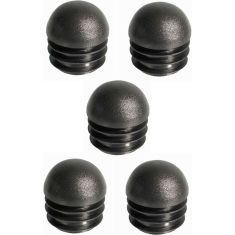 5x EMBOUT DE TUBE ROND 16MM 18MM 20MM 25MM 30MM 35MM 40MM PLASTIQUE A LAMELLES TÈTE SPHÉRIQUE PROTÈGE CAPUCHON MEUBLE CHAISE Diamètre D = 25mm (1/5)