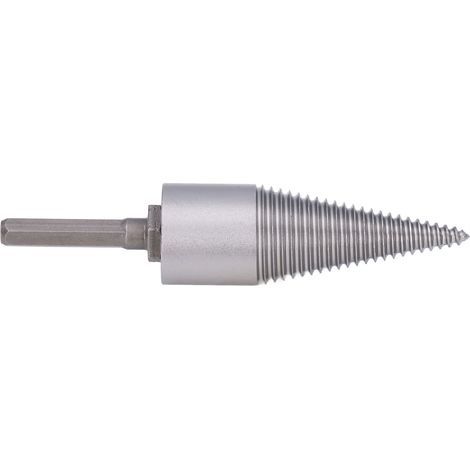Mèche de Fendage Hexagonale pour Bois de Chauffage, Outil de Fendage et Forage pour Bûches et Bois Dur