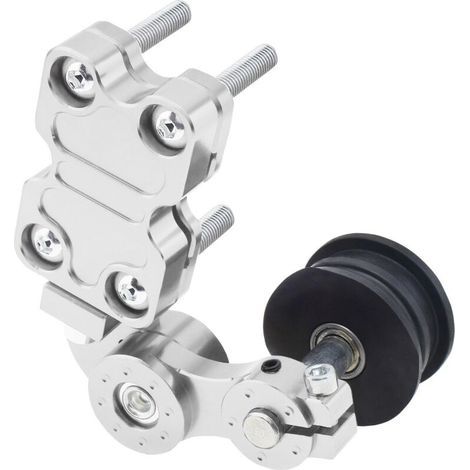Tendeur de chaîne réglable pour moto, chopper et quad (argenté) (1/5)