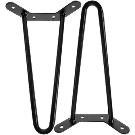Deux pieds en épingle à cheveux en fer de 250 mm, pieds de table basse élégants, parfaits pour votre bureau. (1/5)