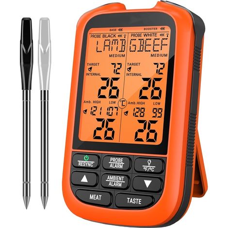 Thermomètre à viande sans fil 300 m numérique rechargeable pour cuisine et barbecue (1/5)