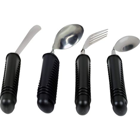 GIMA - Set composto da 4 posate modellabili in acciaio inox (coltello, forchetta, cucchiaio e cucchiaino), 28921