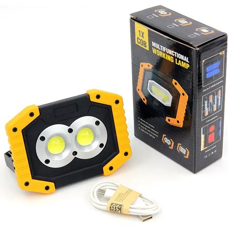 Projecteur multifonctionnel portable rechargeable par USB - Lampe de travail LED - Lampe d'urgence (1/3)