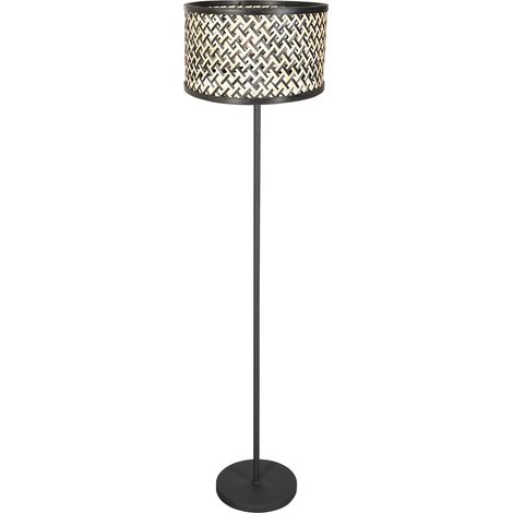Mexlite - lampada da terra - Noor - naturale nero - bambù metallo (1/2)