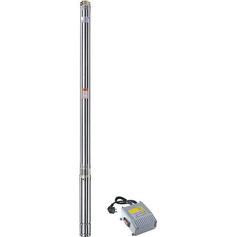 CHM GmbH® Pompe de puits 2,5 pouces 550 watts 8,2 bars 2700 L/h résistante au sable jusqu'à 5