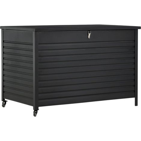 Coffre de Jardin en Métal "Tiana" 150cm Noir