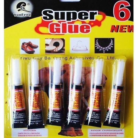 SET DE 6 TUBES DE SUPER GLUE COLLE FORTE MULTI USA
