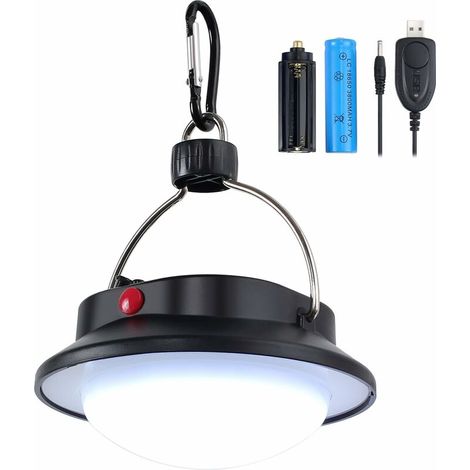 LED Camping Lantern Bivvy Light 60 LED Adjustable White Rechargeable Hanging Lamp Lumen Lamp for Camping Garden Reading DIY - With Batteries (1/5)