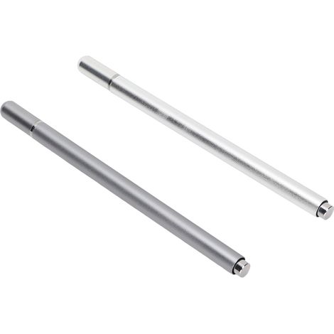 2 Stylos Tactactiles Sensibles, Design Ergonomique, Compatibles Écrans Tactiles Tablette et Téléphone (Gris Métallisé)