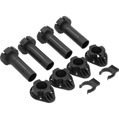 4 pcs pieds de meuble réglables en ABS pour armoire penderie noirs (1/5)
